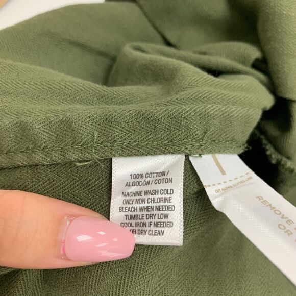 LOFT Ann Taylor Herringbone Jacket Womens M Medium Peplum Wide Sleeves Utility - Picture 8 of 12